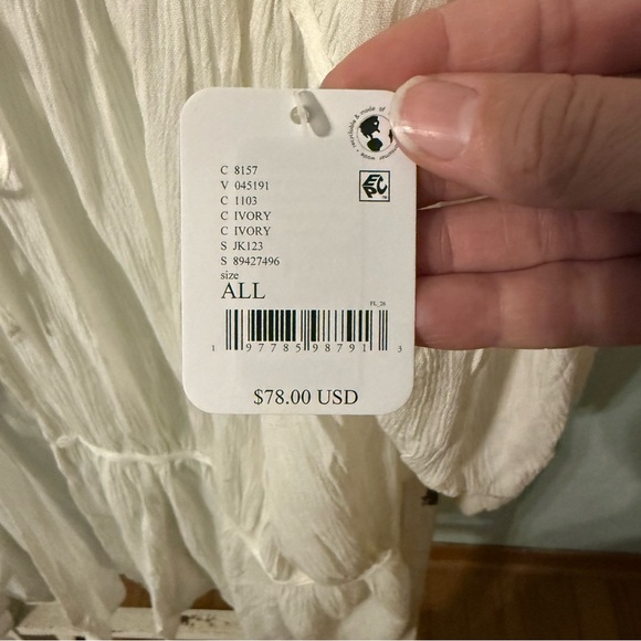 NWT Free People Juliet Duster Top Ivory OS - Picture 4 of 9